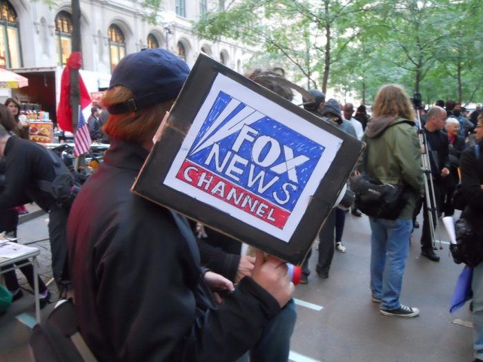 Fake Fox News Camera and Cameraman by Michael Dolan, licence CC BY 2.0